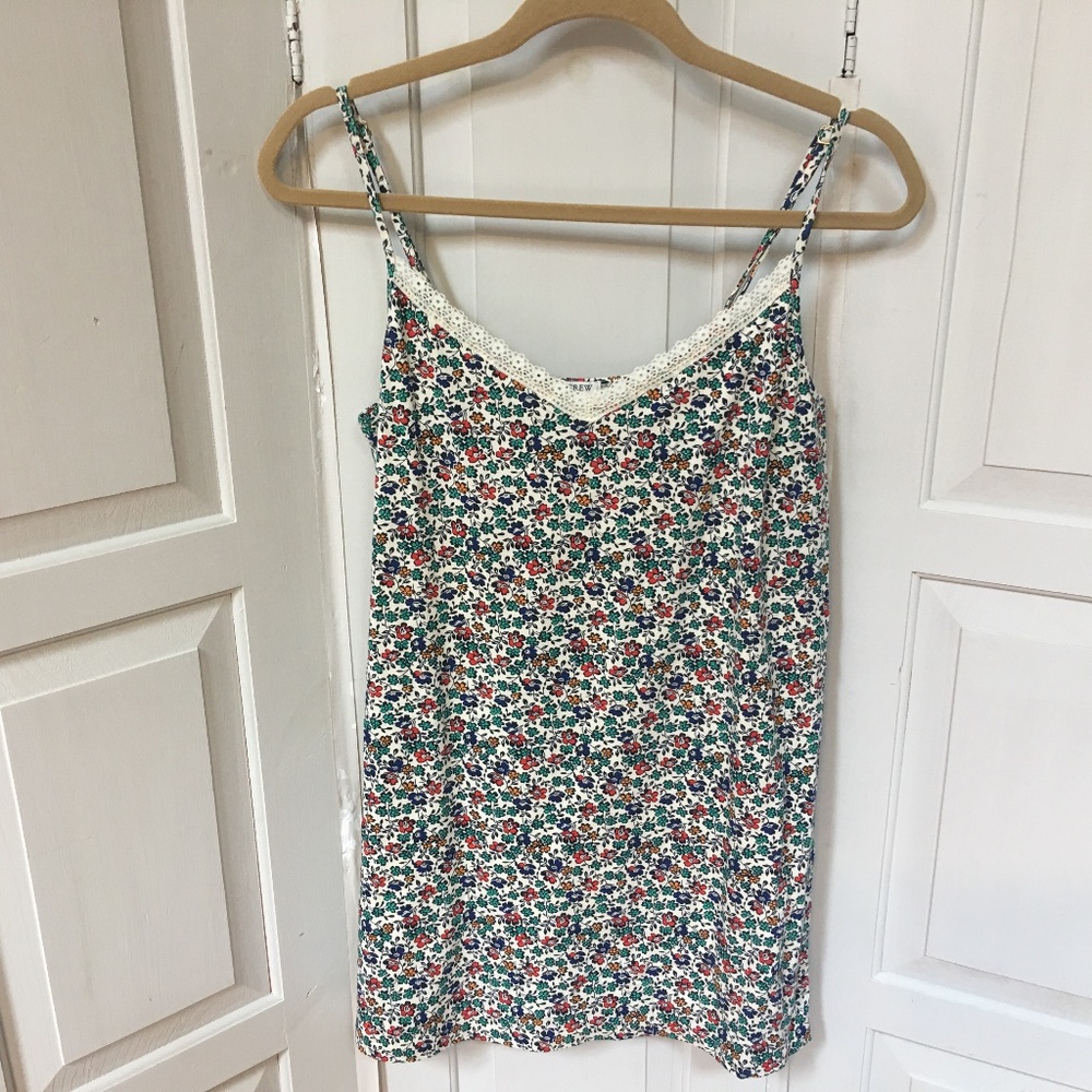 J. Crew Long Floral Top